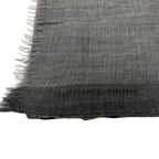 Hermes Cashmere Pashmina Shawl Large Gray Scarf — view 5
