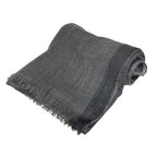 Hermes Cashmere Pashmina Shawl Large Gray Scarf