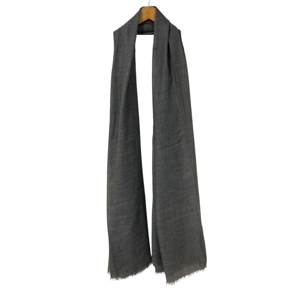 Hermes Cashmere Pashmina Shawl Large Gray Scarf — view 3