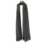 Hermes Cashmere Pashmina Shawl Large Gray Scarf — view 3