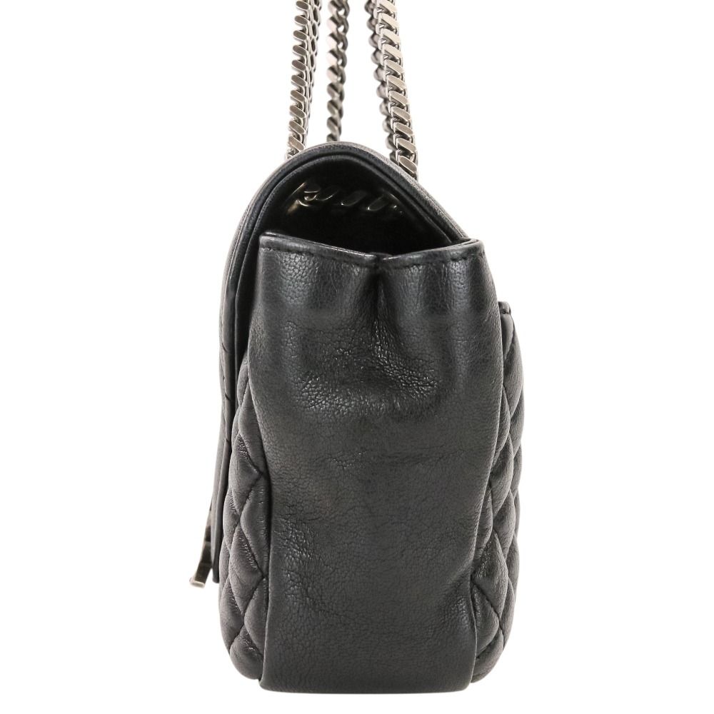 Saint Laurent Paris Classic Small Satchel Leather Shoulder Bag Black — view 5