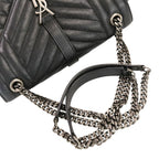 Saint Laurent Paris Classic Small Satchel Leather Shoulder Bag Black — view 7