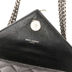 Saint Laurent Paris Classic Small Satchel Leather Shoulder Bag Black — view 9