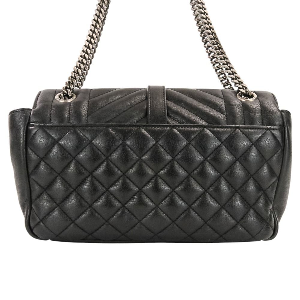 Saint Laurent Paris Classic Small Satchel Leather Shoulder Bag Black — view 4