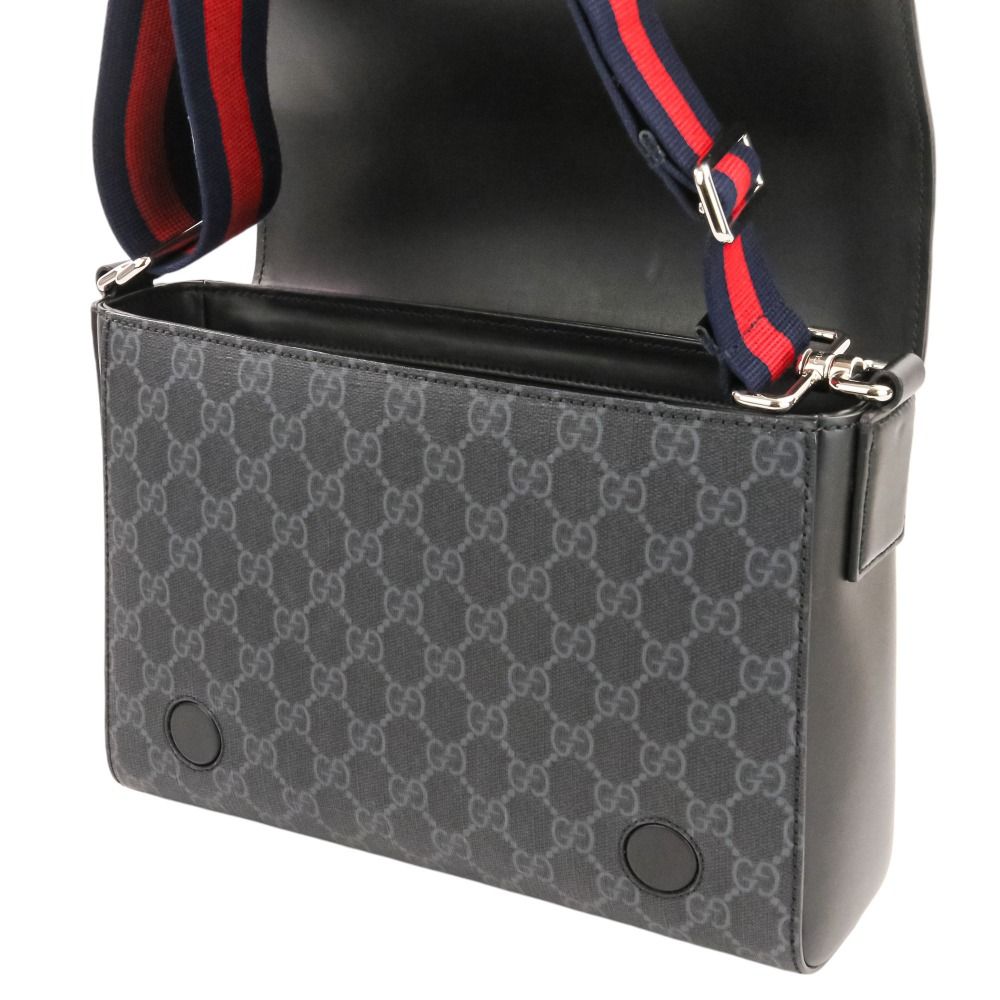 Gucci GG Supreme Shoulder Bag Cross Black — view 9