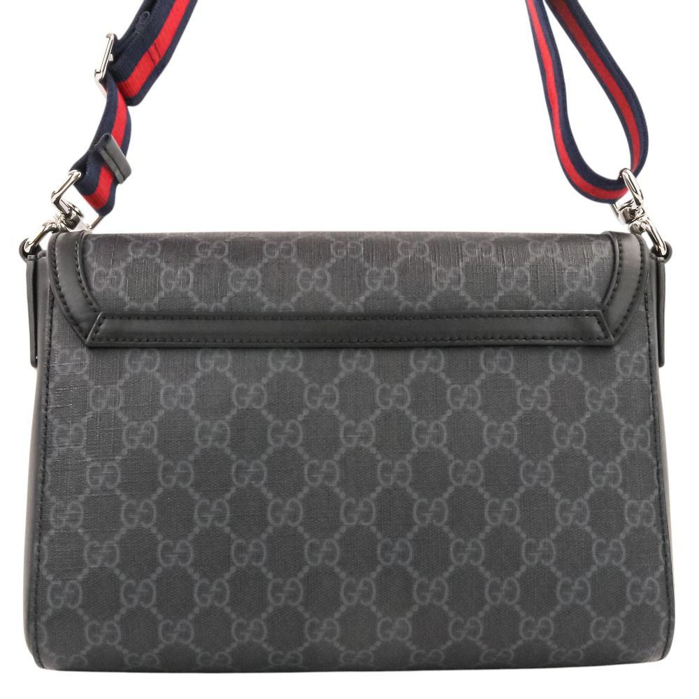 Gucci GG Supreme Shoulder Bag Cross Black — view 3