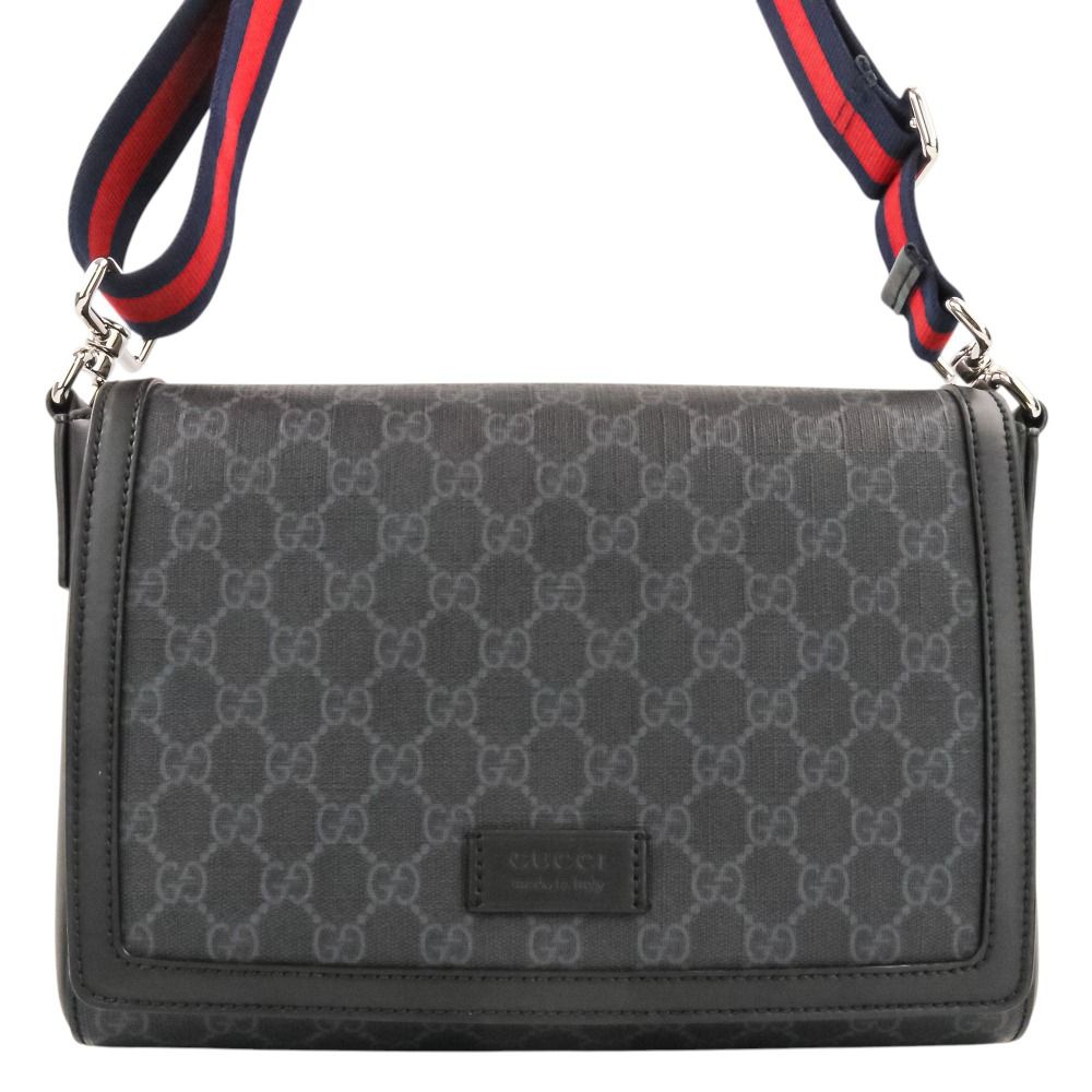 Gucci GG Supreme Shoulder Bag Cross Black — view 2