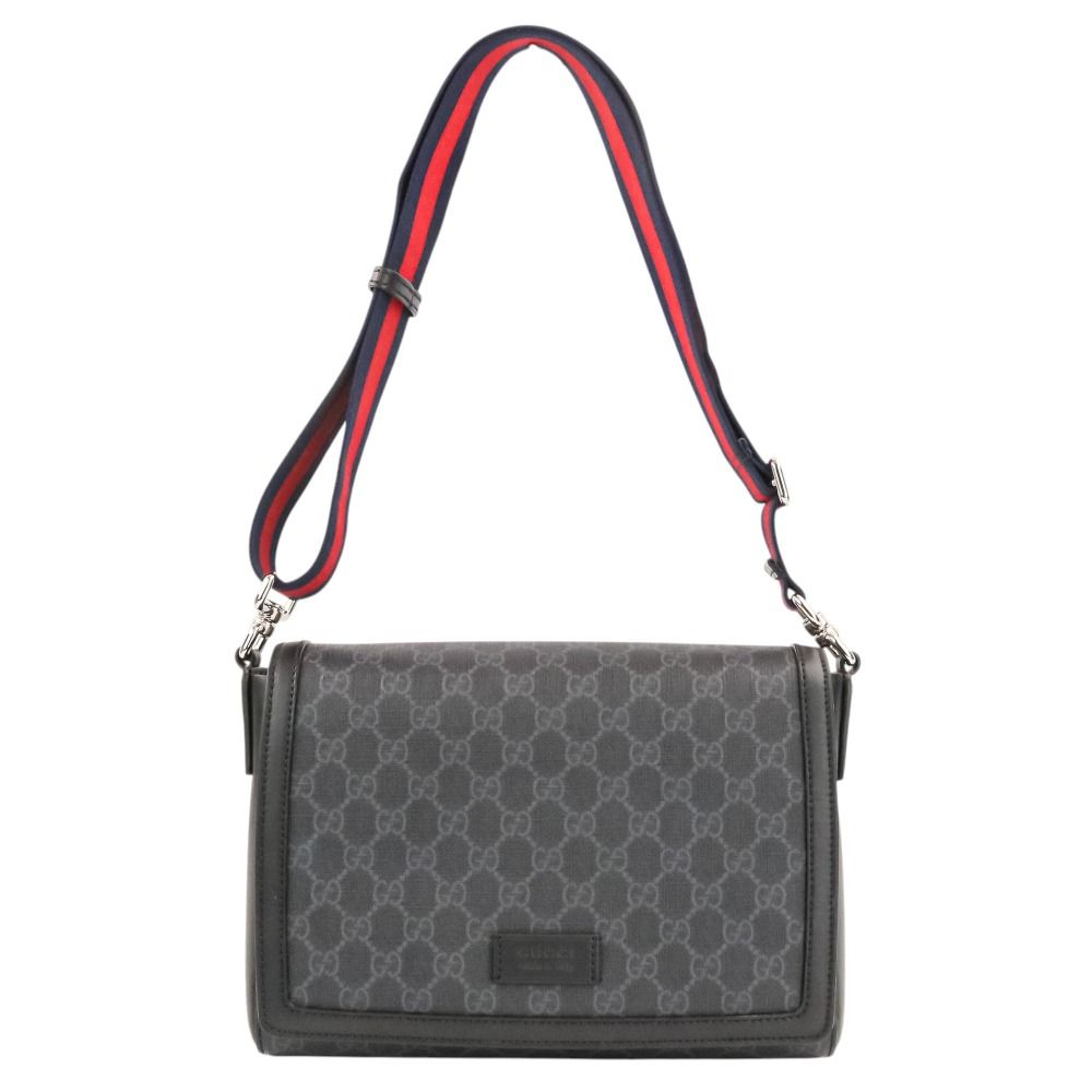 Gucci GG Supreme Shoulder Bag Cross Black
