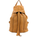 Loewe Drawstring Leather Backpack Camel