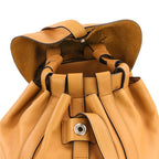 Loewe Drawstring Leather Backpack Camel — view 9