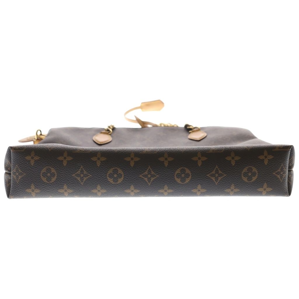 Louis Vuitton Monogram Lockit Chain Leather Tote Brown — view 4