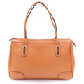 Gucci Tote Brown Leather Silver