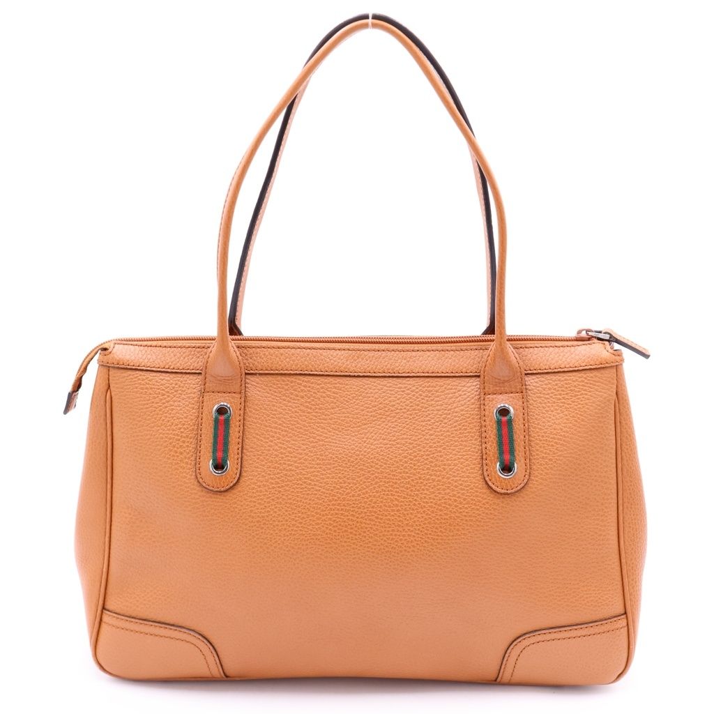 Gucci Tote Brown Leather Silver — view 2
