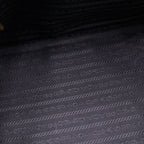 Prada Saffiano 2-Way Shoulder Bag Black Leather Gold — view 9