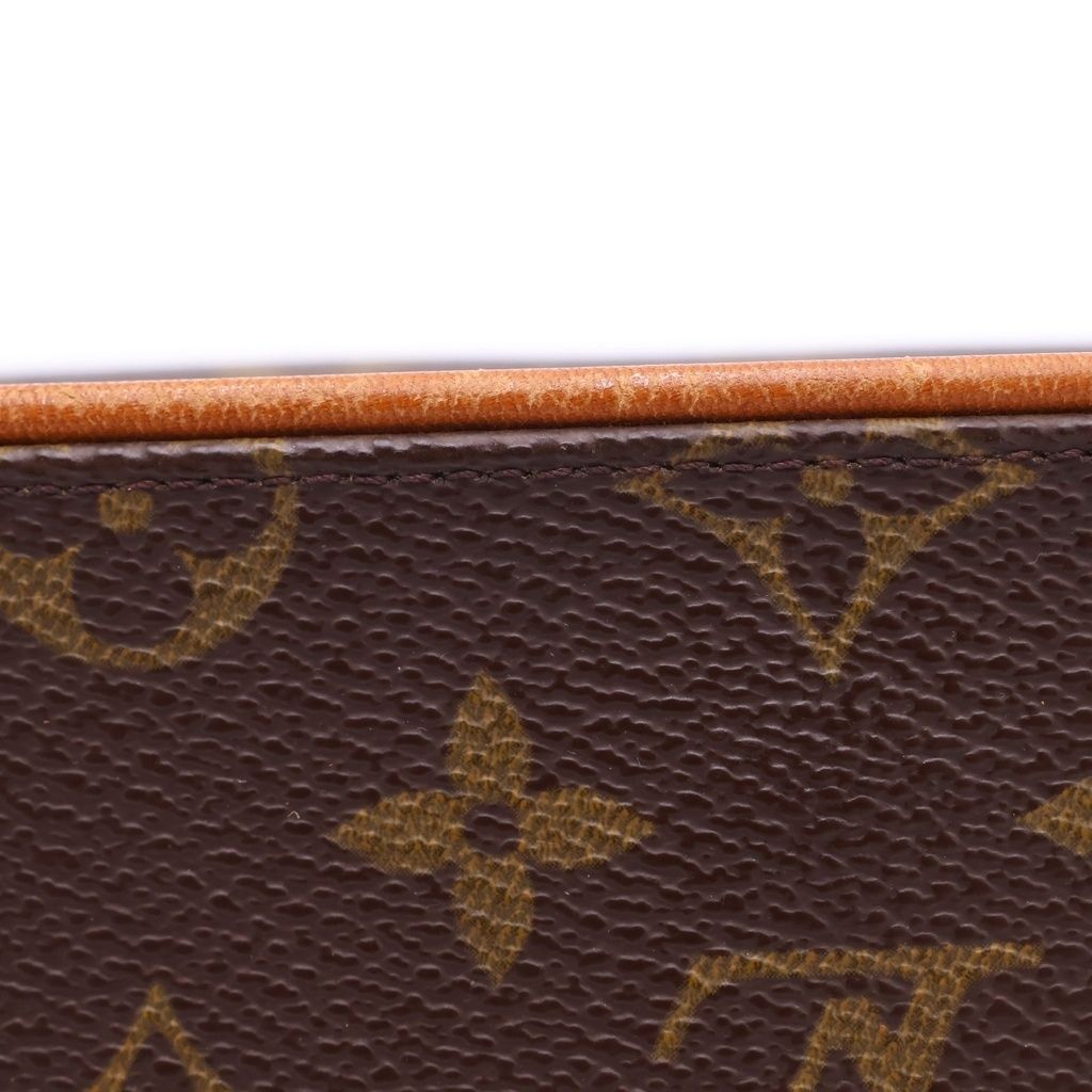 Louis Vuitton Monogram Pochette Twin Mini Shoulder Bag Brown Leather — view 5