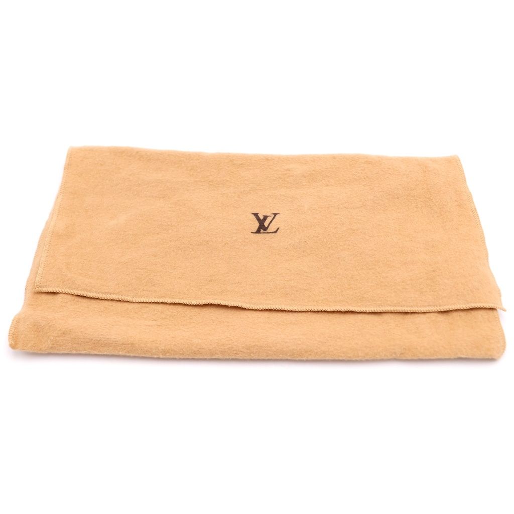 Louis Vuitton Monogram Pochette Handbag Case Brown Leather Gold — view 9
