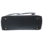 Prada Galleria Gold Leather 2-Way Shoulder Bag Tote Black — view 4