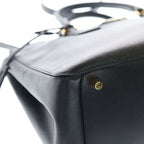 Prada Galleria Gold Leather 2-Way Shoulder Bag Tote Black — view 5