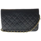 Chanel Quilted 24 Shoulder Bag Chain Black Lambskin Gold — view 2