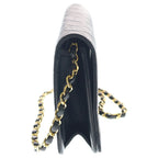 Chanel Quilted 24 Shoulder Bag Chain Black Lambskin Gold — view 3