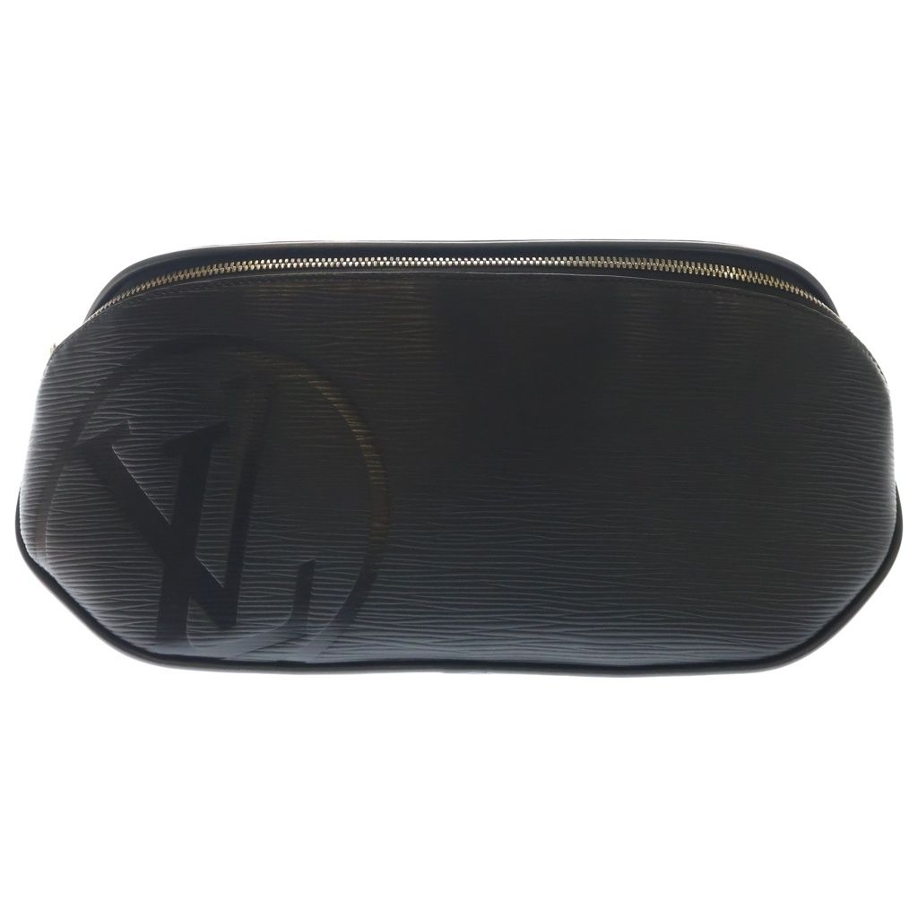 Louis Vuitton Epi Bum Bag LV Circle Black Noir Leather Silver