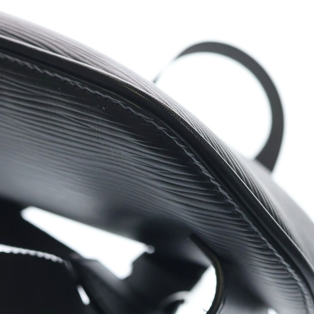 Louis Vuitton Epi Bum Bag LV Circle Black Noir Leather Silver — view 5