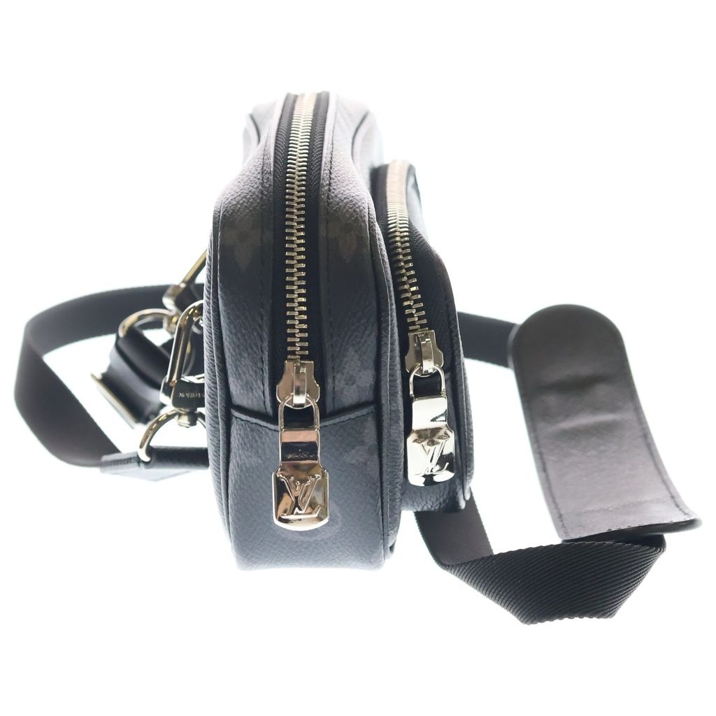 Louis Vuitton Monogram Eclipse Outdoor Pochette Mini Shoulder Bag Black Leather — view 3