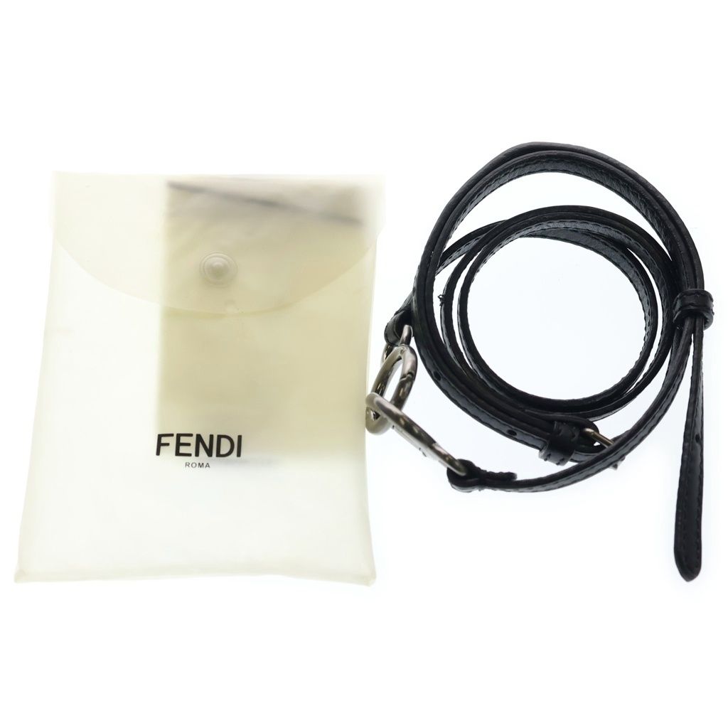 Fendi Peekaboo Mini 2-Way Shoulder Bag Black Leather Silver — view 9