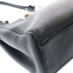 Fendi Peekaboo Mini 2-Way Shoulder Bag Black Leather Silver — view 5