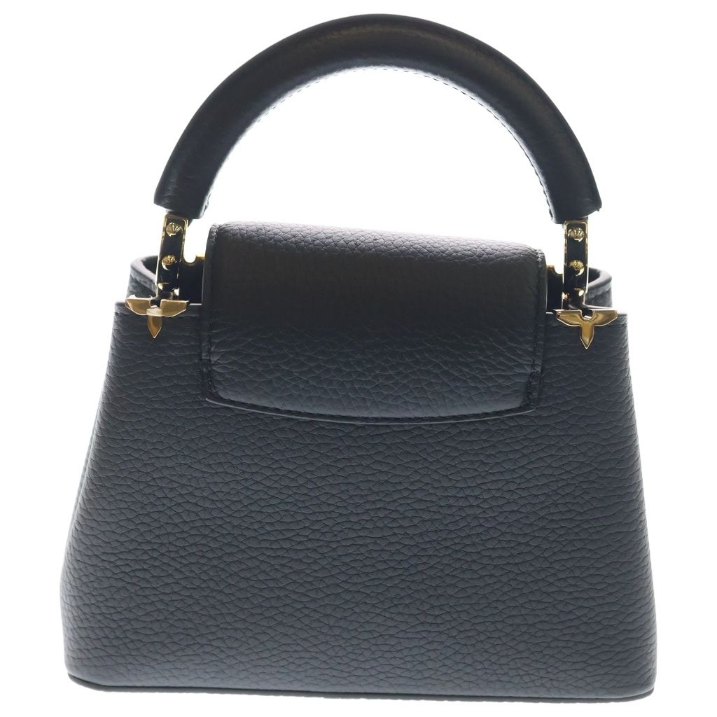 Louis Vuitton Capucines Mini 2-Way Shoulder Bag Black Leather Gold — view 2