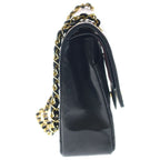 Chanel Quilted 25 Double Flap Chain Shoulder Bag Black Lambskin Gold — view 3