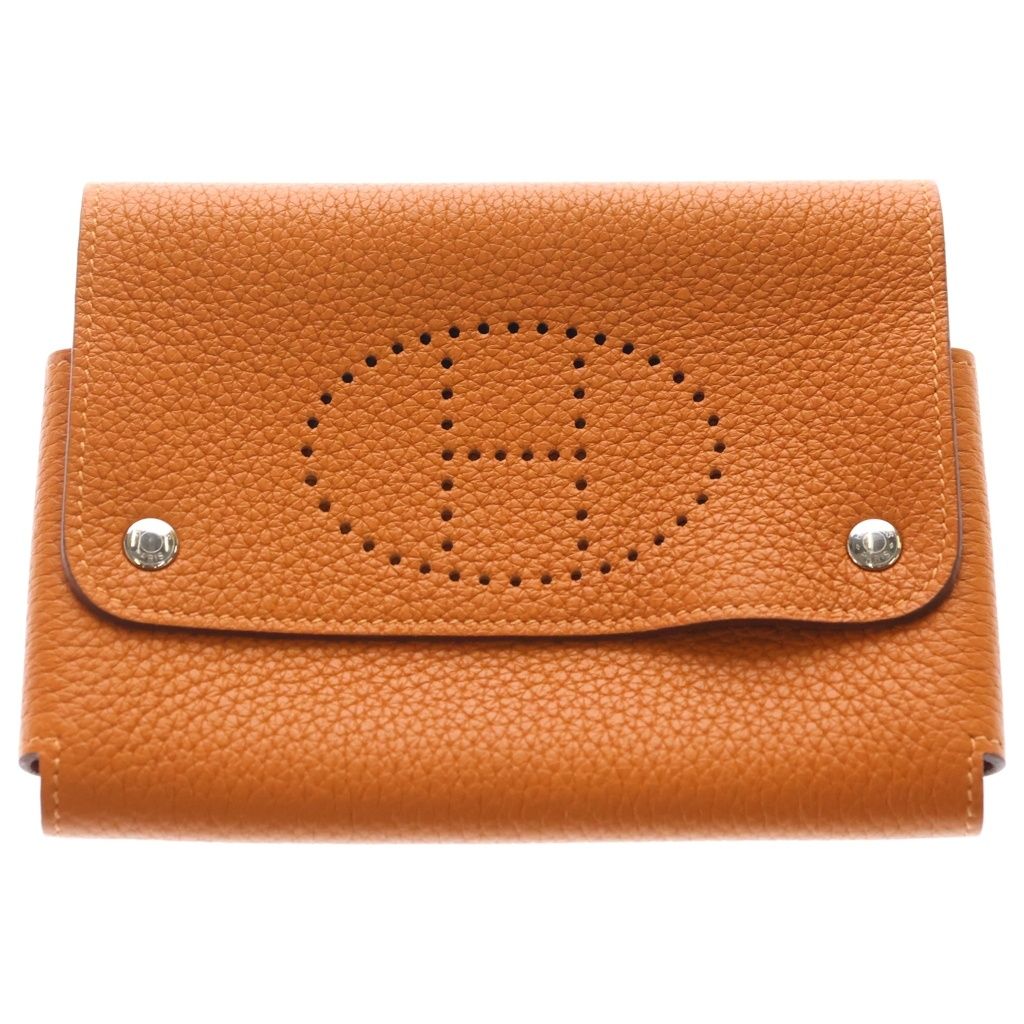 Hermes Etui Carte GM Playing Cards Case Pouch Orange