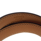 Hermes Ketall Double Tour Leather Bracelet Pink Gold — view 5
