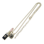 Chanel CC Logo Lip Charm Necklace Gold — view 2