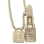 Chanel CC Logo Lip Charm Necklace Gold — view 5
