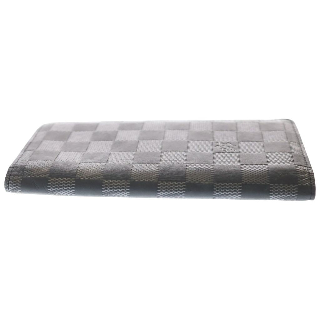 Louis Vuitton Damier Infini Portefeuille Brazza Wallet Black Silver — view 3