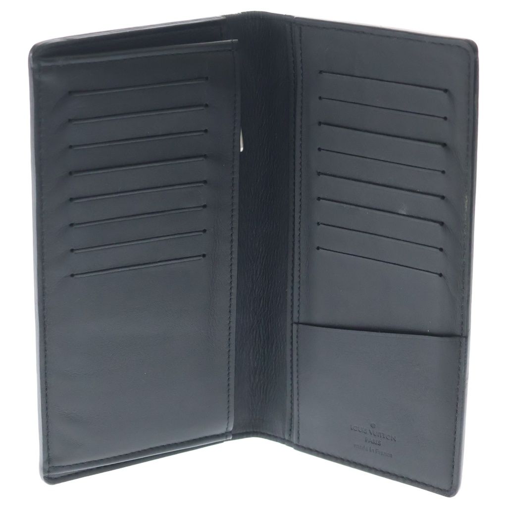 Louis Vuitton Damier Infini Portefeuille Brazza Wallet Black Silver — view 4