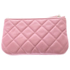 Chanel Quilted Classic Mini Pouch Caviar Leather Pink — view 2