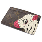 Louis Vuitton Monogram Canvas Card Holder Sample Case Business Brown Zebra — view 5