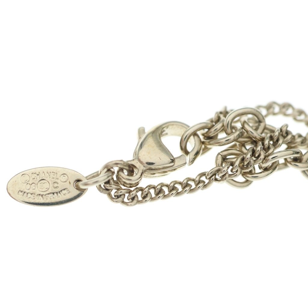 Chanel CC Logo Camellia Flower Motif Pendant Chain Gold Ivory — view 6