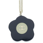 Chanel CC Logo Camellia Flower Motif Pendant Chain Gold Ivory — view 5