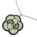 Chanel CC Logo Camellia Flower Motif Pendant Chain Gold Ivory