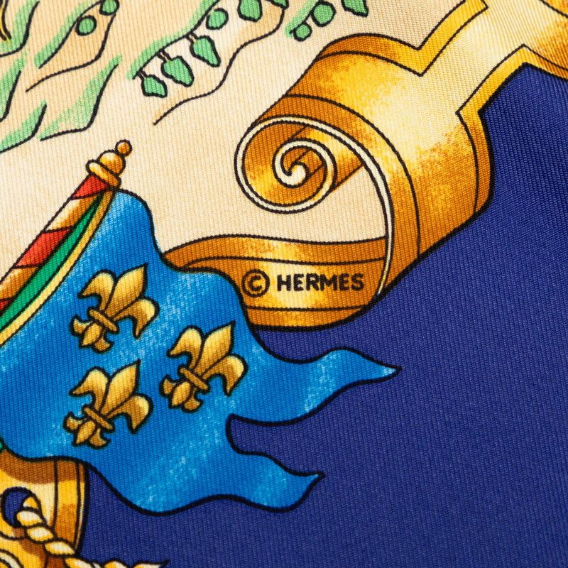 Hermes Carre 90 Voiles de Lumiere Sailing Ship of Light Scarf Green Multicolor — view 6