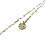 Dior CD Logo Rhinestone Pendant Chain Gold — view 5