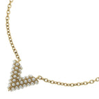 Louis Vuitton Collier Essential Pe Loulou Pearl Pendant Chain Gold