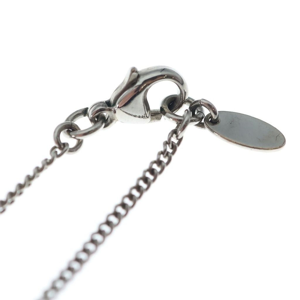 Chanel CC Logo Rhinestone Pendant Chain Silver — view 4