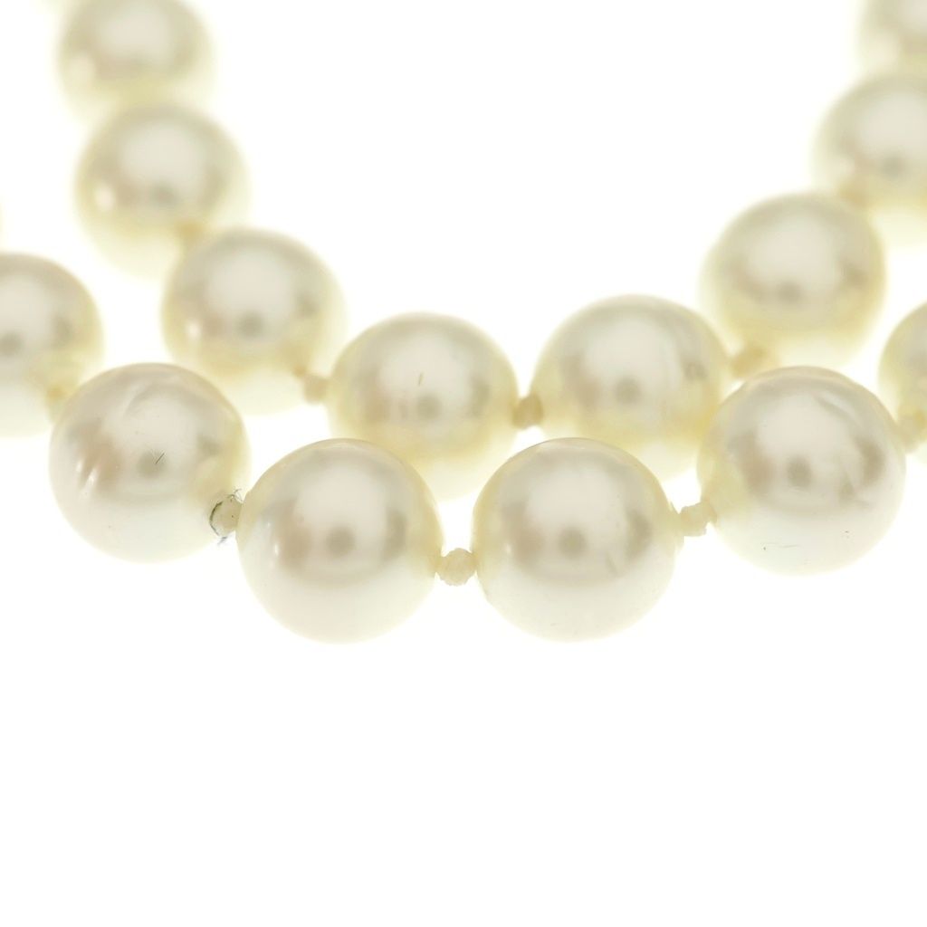 Chanel Pearl Long Chain Necklace White Gold — view 5