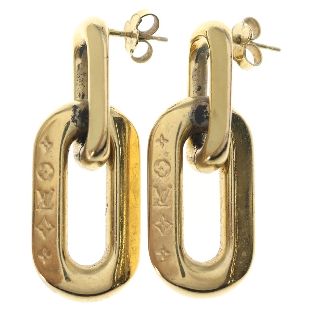 Louis Vuitton Book le Doreille Double Maillon PM Earrings Gold — view 3