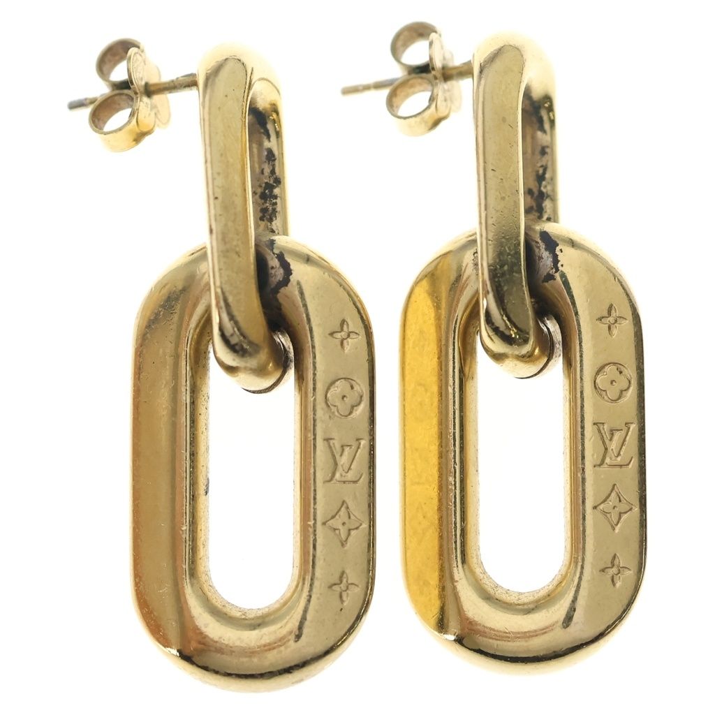 Louis Vuitton Book le Doreille Double Maillon PM Earrings Gold — view 4