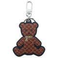 Louis Vuitton Porte Cles Teddy Bear Key Sling Bag Charm Key Holder Brown Silver